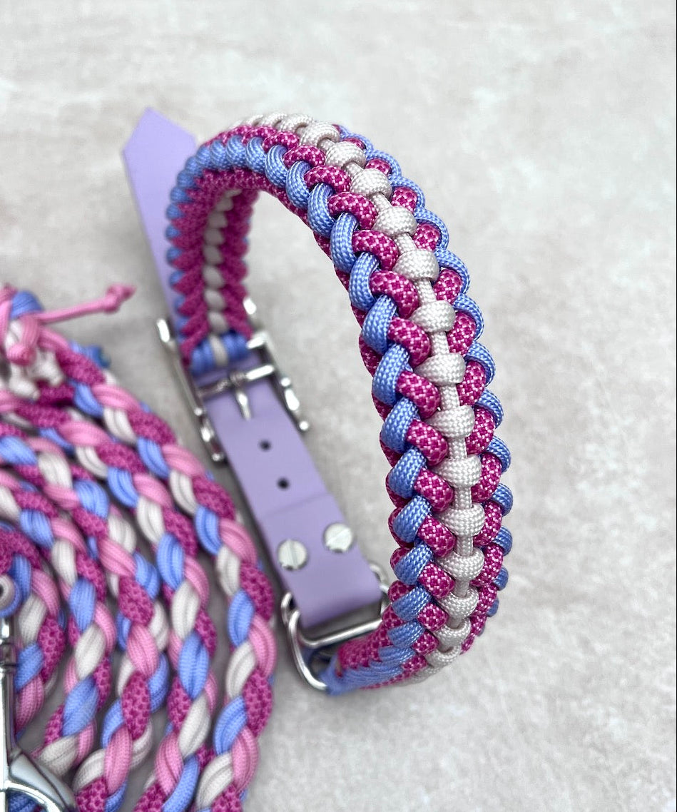 Paracord Hundehalsband pink