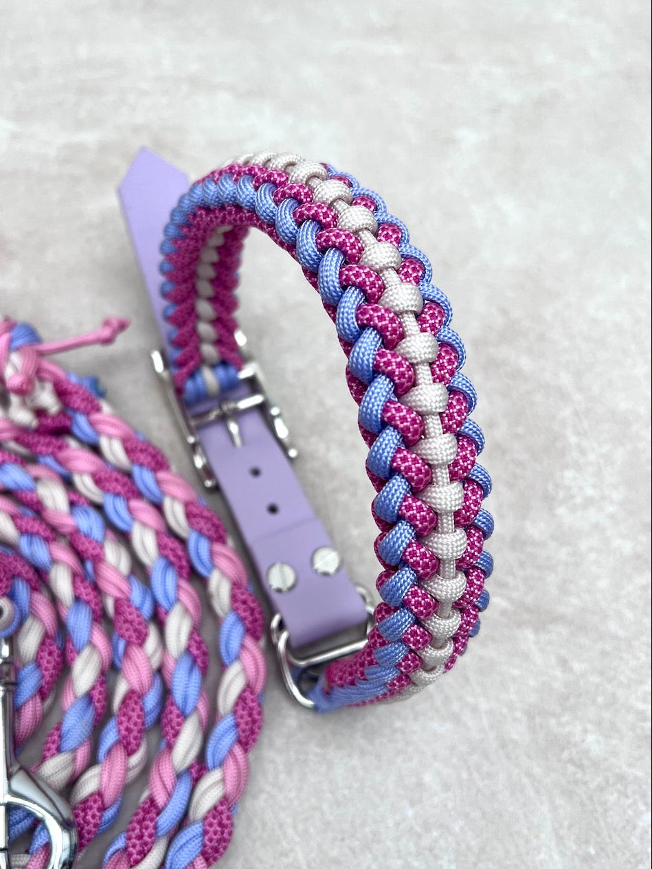 Paracord Hundehalsband pink