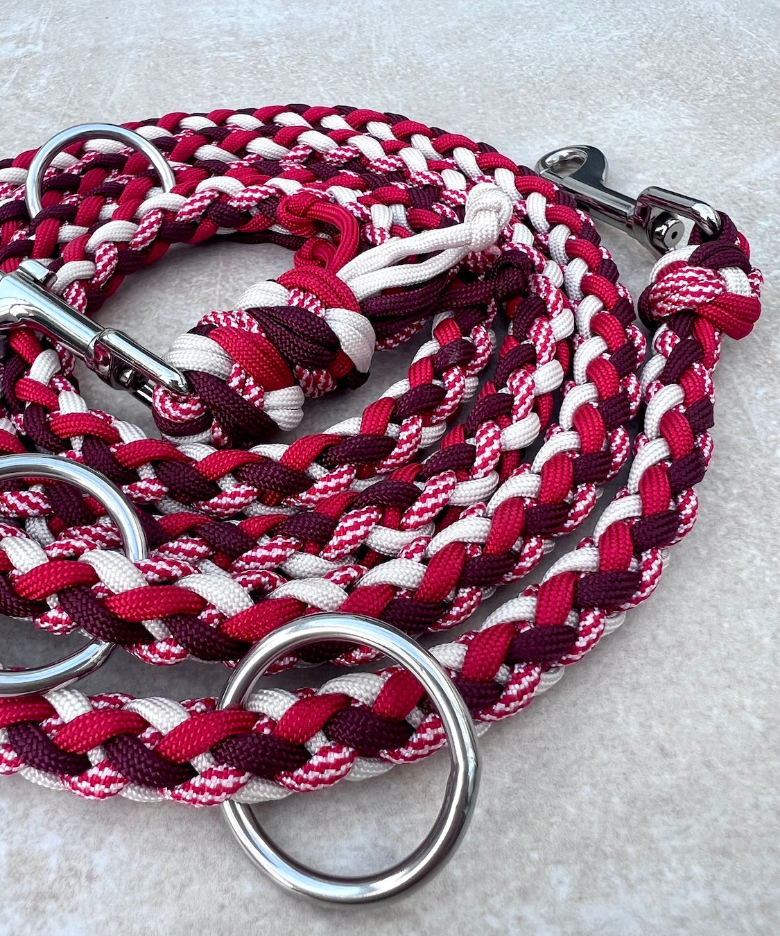 Paracord Hundeleine rot