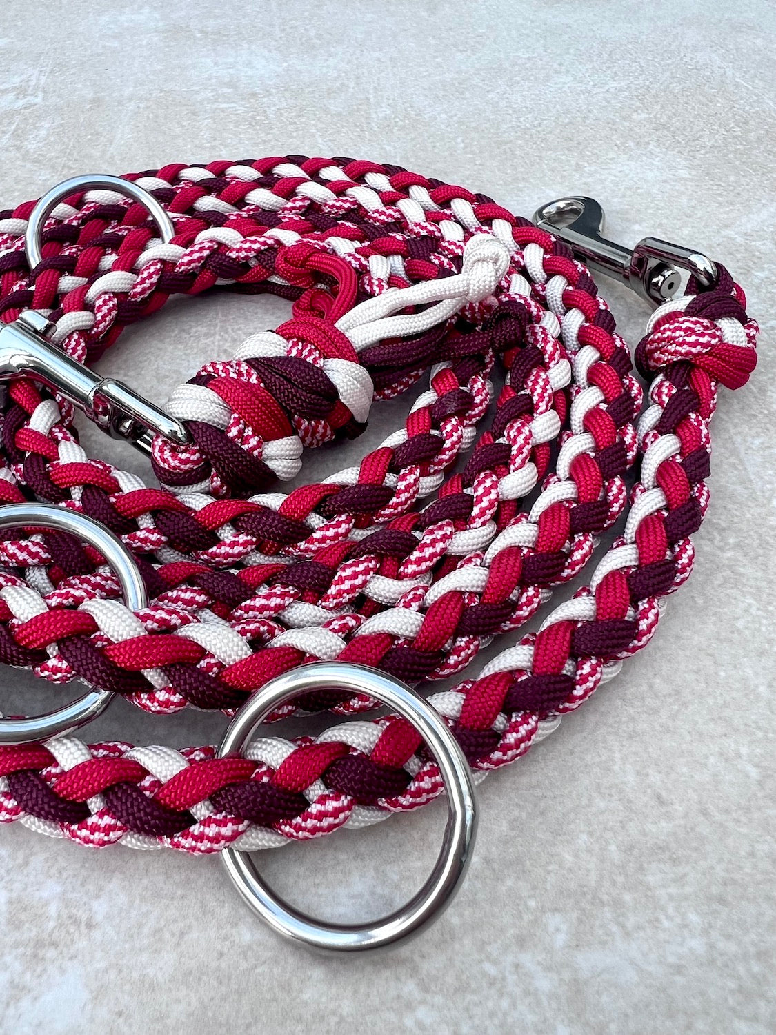Paracord Hundeleine rot