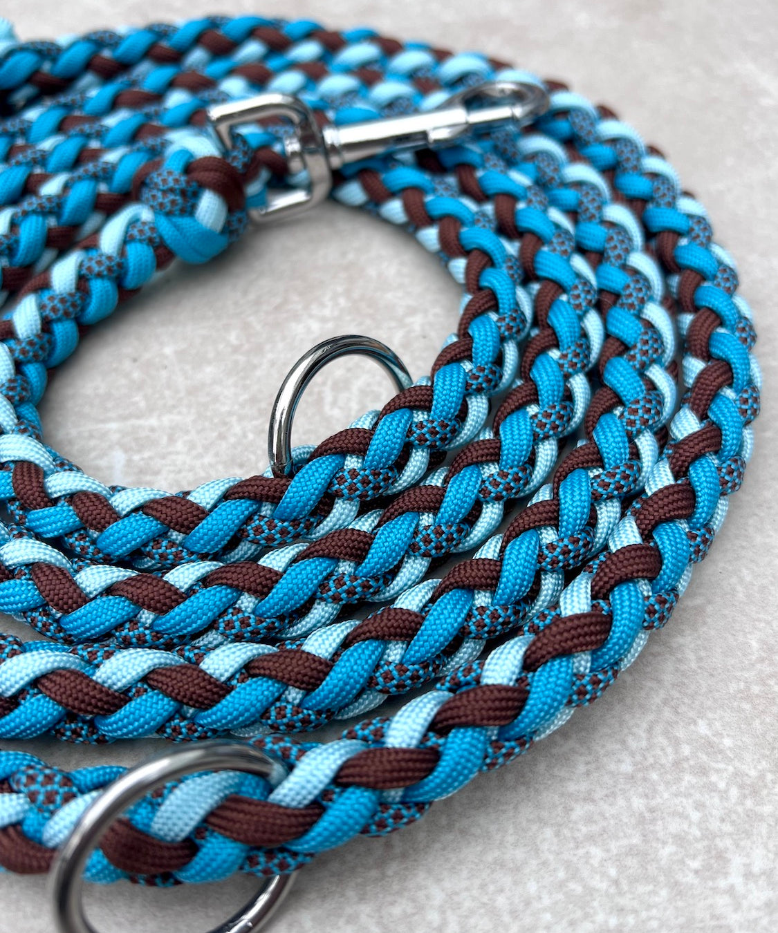Paracord Hundeleine blau