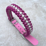 Individuelles Paracord Hundehalsband pink