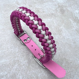 Individuelles Paracord Hundehalsband pink
