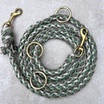 Paracord Hundeleine grün gold