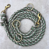 Paracord Hundeleine grün gold