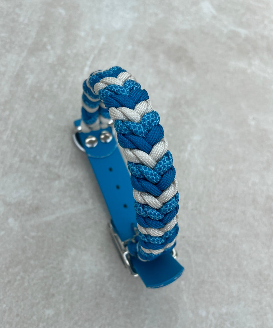 Paracord Hundehalsband blau