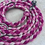 Paracord Hundeleine pink