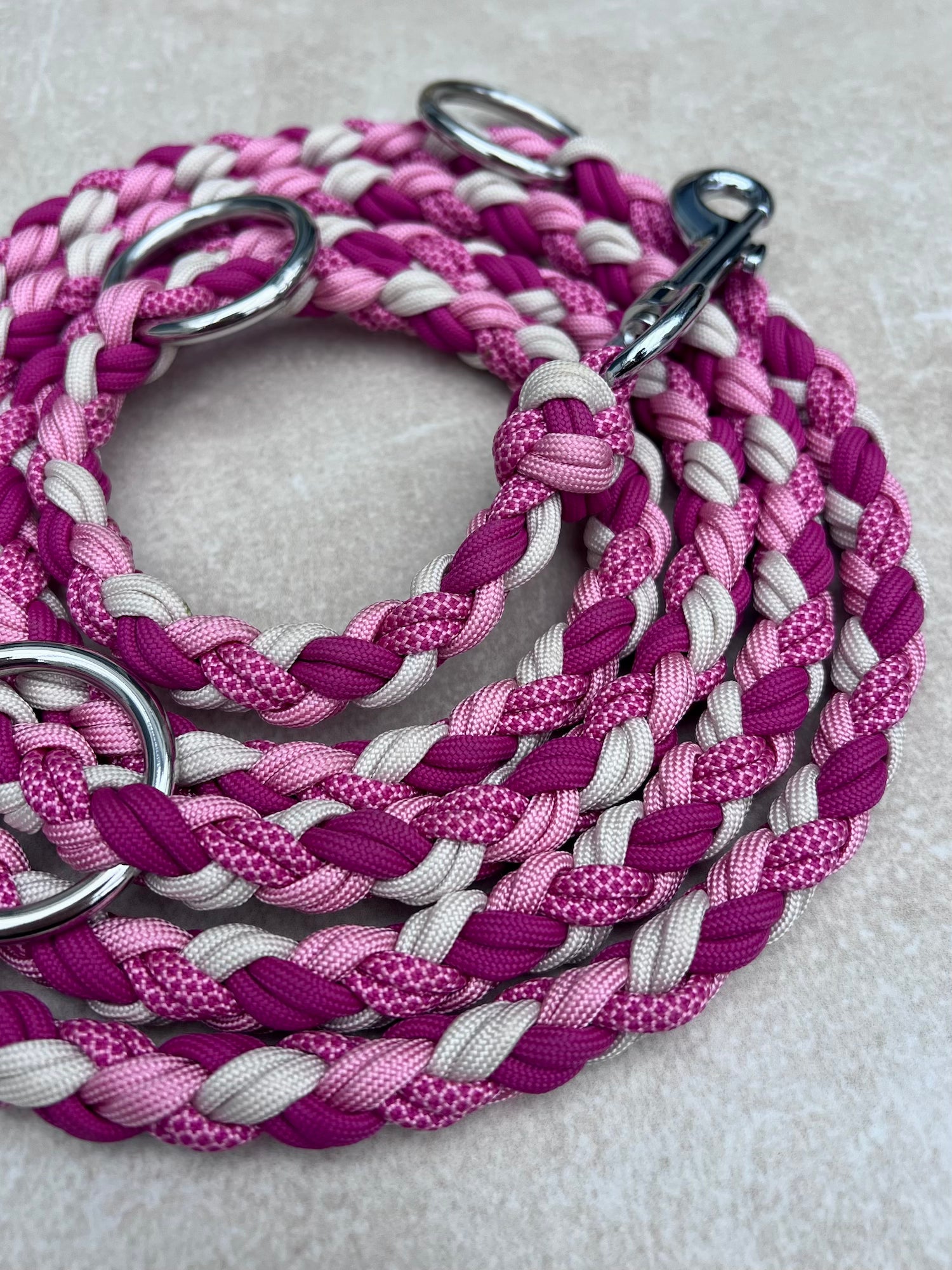 Paracord Hundeleine pink