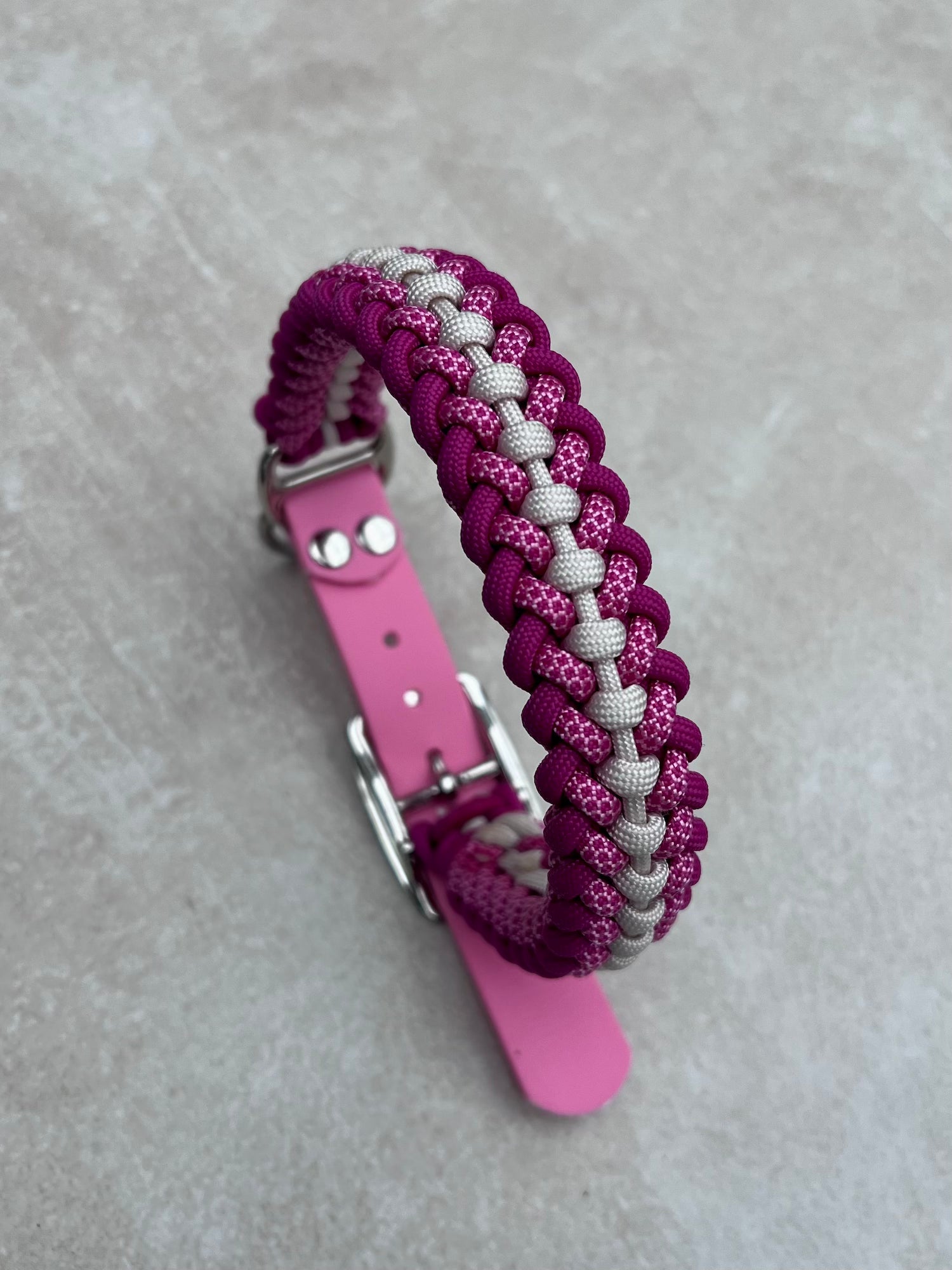 Paracord Hundehalsband pink