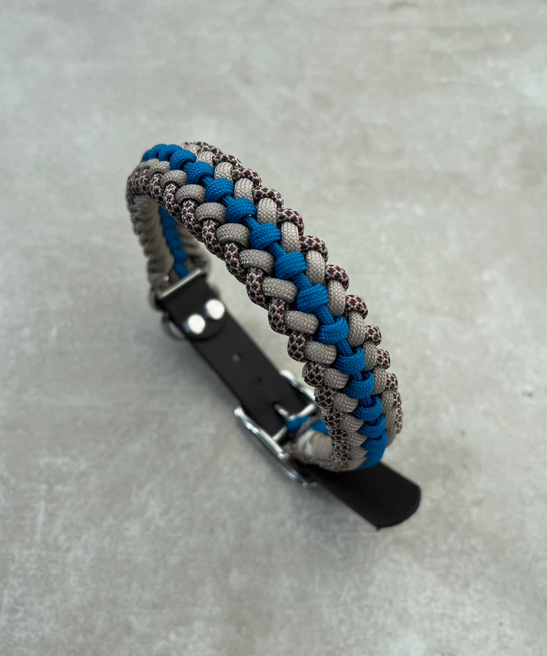 Hundehalsband Blau Braun