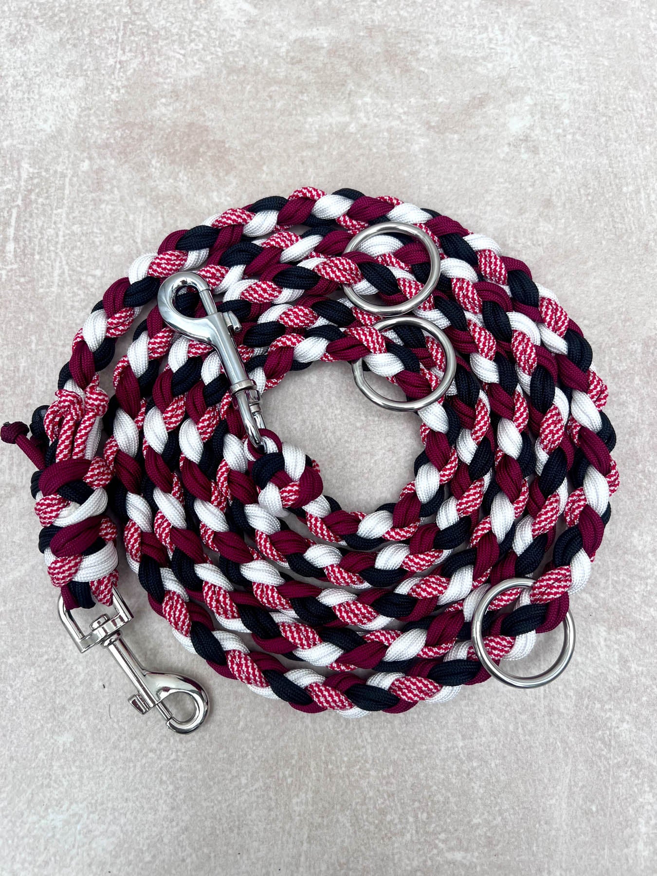 Paracord Hundeleine rot