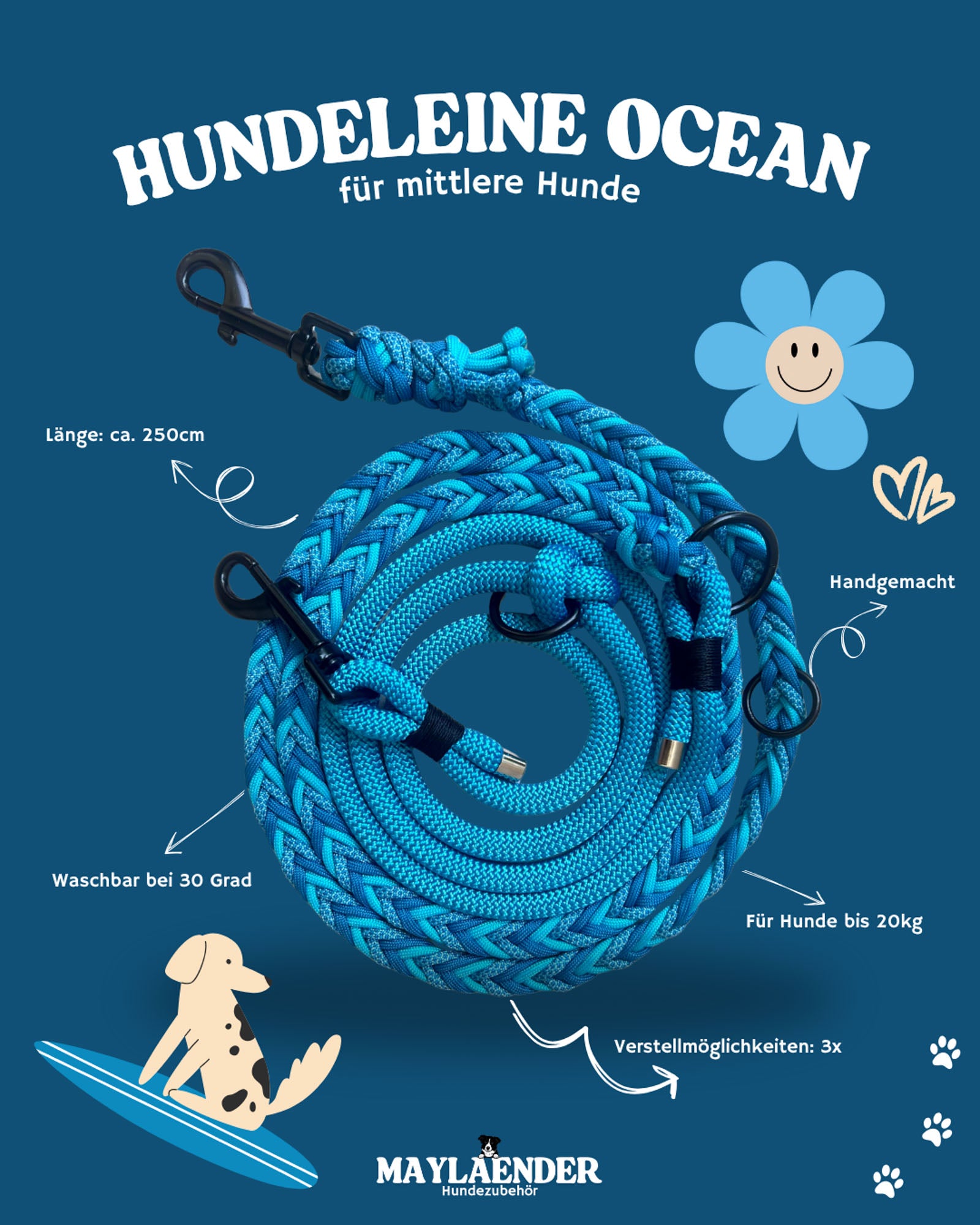 Leine OCEAN (mittlere & grosse Hunde)